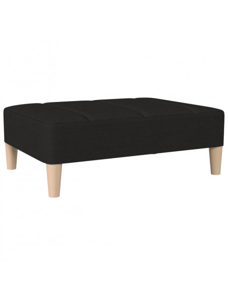 Poggiapiedi Nero 78x56x32 cm in Tessuto