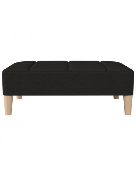 Poggiapiedi Nero 78x56x32 cm in Tessuto