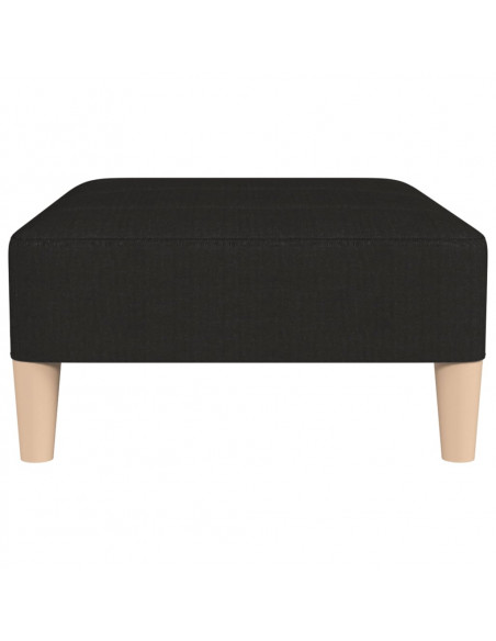 Poggiapiedi Nero 78x56x32 cm in Tessuto