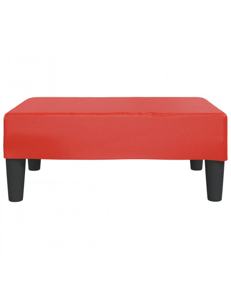 Poggiapiedi Rosso 78x56x32 cm in Similpelle