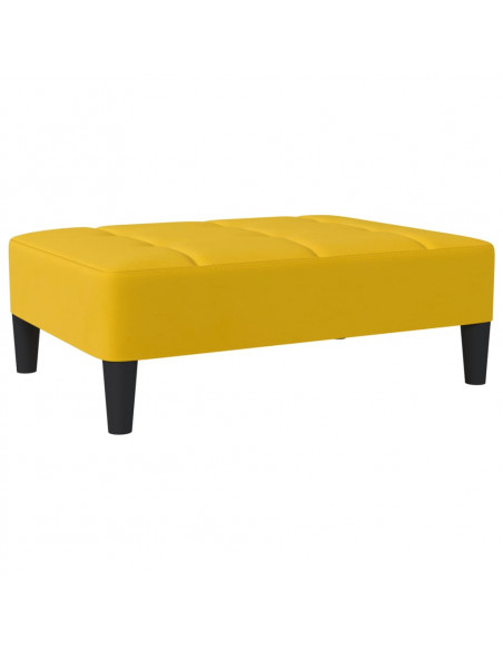 Poggiapiedi Giallo 78x56x32 cm in Velluto