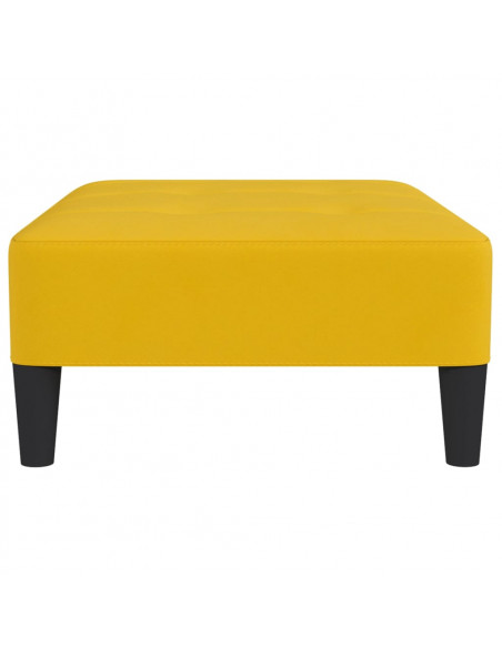 Poggiapiedi Giallo 78x56x32 cm in Velluto