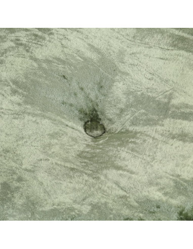 Pouf Rotondo in Velluto 40x20 cm Verde