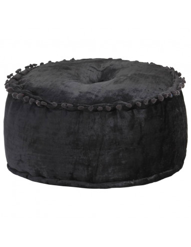 Pouf Rotondo in Velluto 40x20 cm Antracite