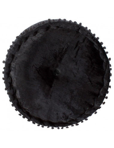 Pouf Rotondo in Velluto 40x20 cm Antracite