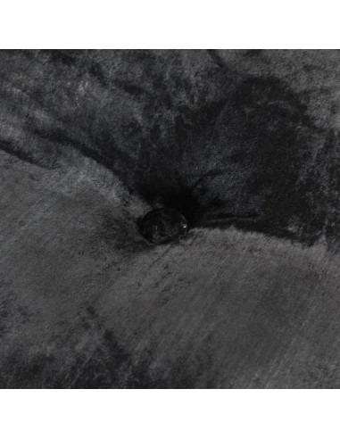 Pouf Rotondo in Velluto 40x20 cm Antracite