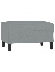 Poggiapiedi Grigio Chiaro 70x55x41 cm in Tessuto 2