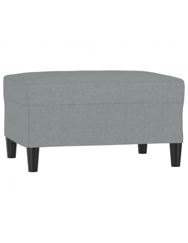 Poggiapiedi Grigio Chiaro 70x55x41 cm in Tessuto