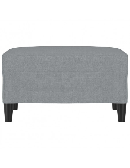 Poggiapiedi Grigio Chiaro 70x55x41 cm in Tessuto