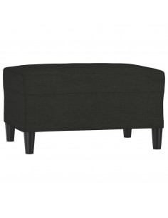 Poggiapiedi Nero 70x55x41 cm in Tessuto 2