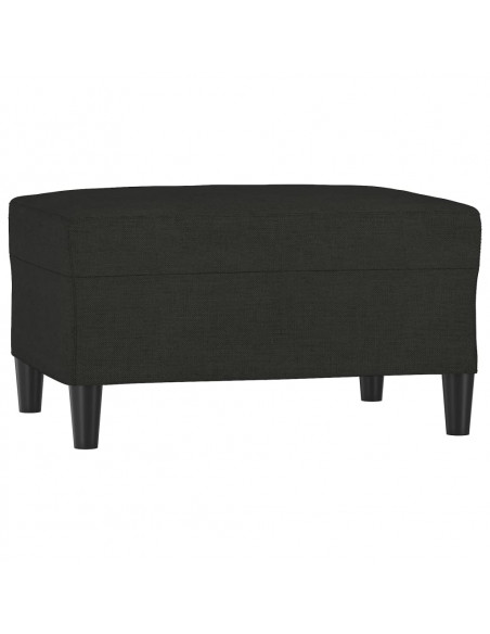 Poggiapiedi Nero 70x55x41 cm in Tessuto
