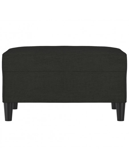 Poggiapiedi Nero 70x55x41 cm in Tessuto