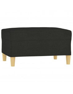 Poggiapiedi Nero 70x55x41 cm in Tessuto 2