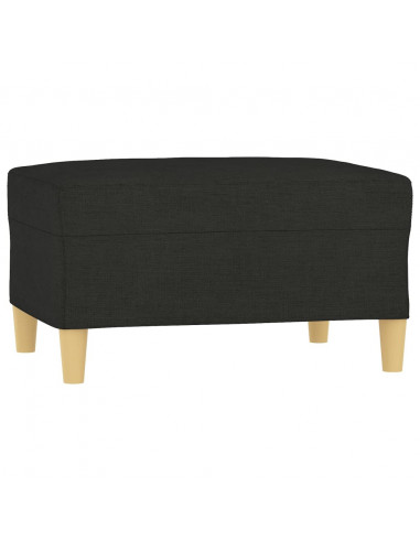 Poggiapiedi Nero 70x55x41 cm in Tessuto