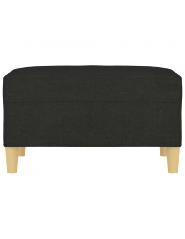 Poggiapiedi Nero 70x55x41 cm in Tessuto