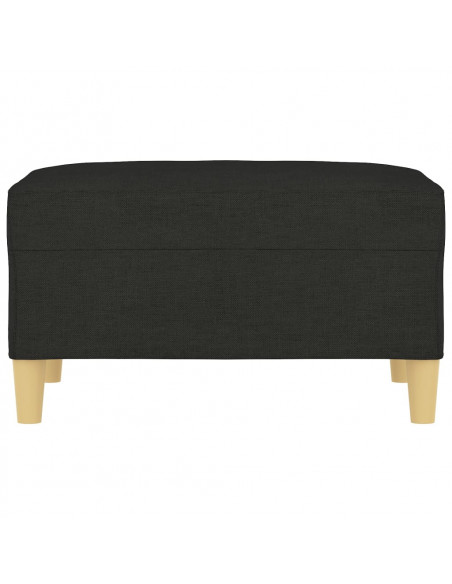 Poggiapiedi Nero 70x55x41 cm in Tessuto