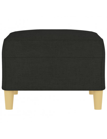 Poggiapiedi Nero 70x55x41 cm in Tessuto