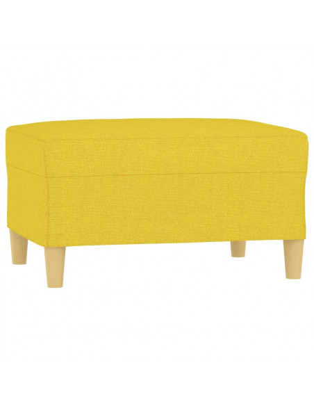 Poggiapiedi Giallo Chiaro 70x55x41 cm in Tessuto