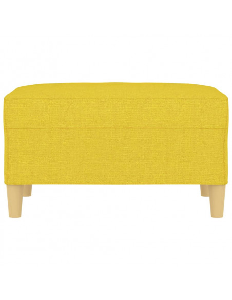 Poggiapiedi Giallo Chiaro 70x55x41 cm in Tessuto