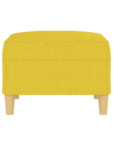 Poggiapiedi Giallo Chiaro 70x55x41 cm in Tessuto