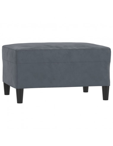 Poggiapiedi Grigio Scuro 70x55x41 cm in Velluto