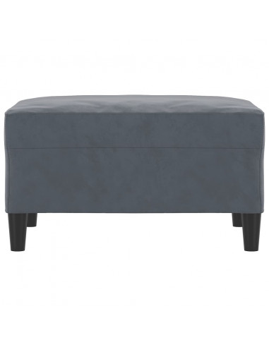 Poggiapiedi Grigio Scuro 70x55x41 cm in Velluto