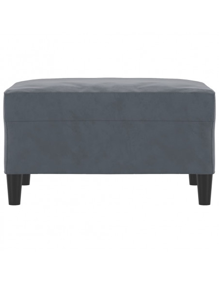 Poggiapiedi Grigio Scuro 70x55x41 cm in Velluto