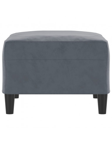 Poggiapiedi Grigio Scuro 70x55x41 cm in Velluto