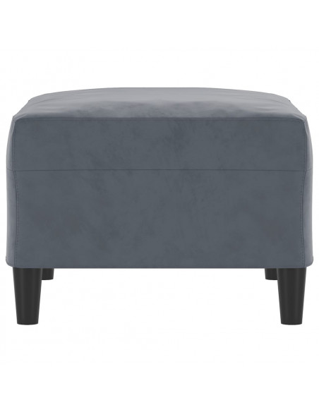 Poggiapiedi Grigio Scuro 70x55x41 cm in Velluto