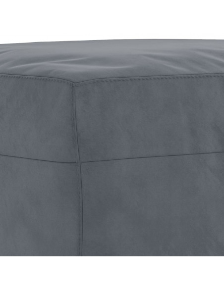 Poggiapiedi Grigio Scuro 70x55x41 cm in Velluto