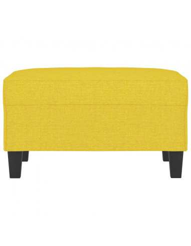 Poggiapiedi Giallo Chiaro 70x55x41 cm in Tessuto