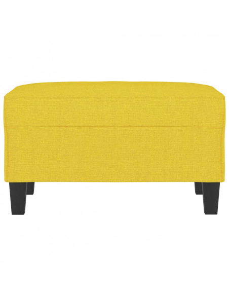 Poggiapiedi Giallo Chiaro 70x55x41 cm in Tessuto