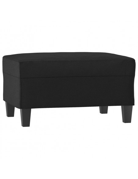 Poggiapiedi Nero 70x55x41 cm in Similpelle