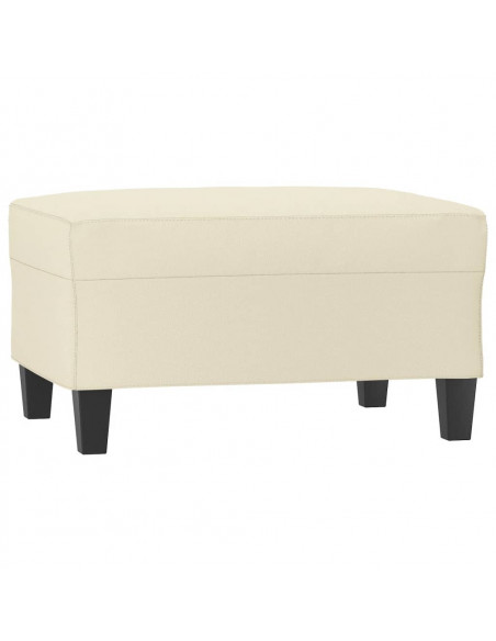 Poggiapiedi Crema 70x55x41 cm in Similpelle