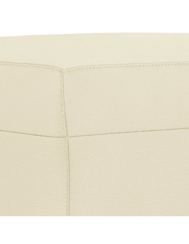 Poggiapiedi Crema 70x55x41 cm in Similpelle