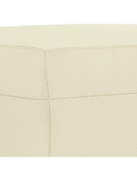 Poggiapiedi Crema 70x55x41 cm in Similpelle