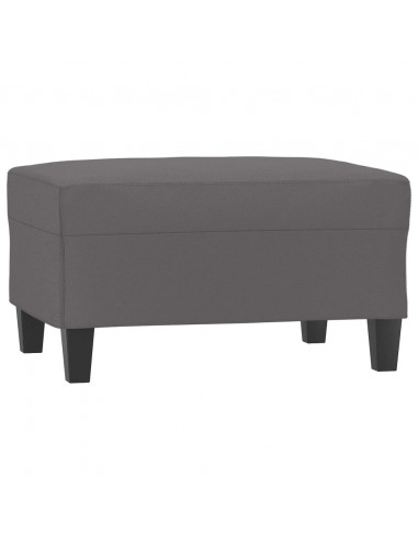 Poggiapiedi Grigio 70x55x41 cm in Similpelle