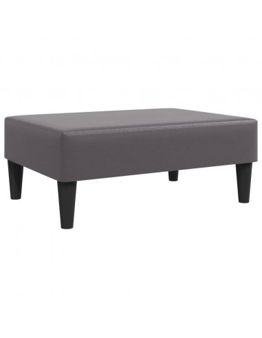 Poggiapiedi Grigio 77x55x31 cm in Similpelle