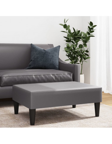 Poggiapiedi Grigio 77x55x31 cm in Similpelle