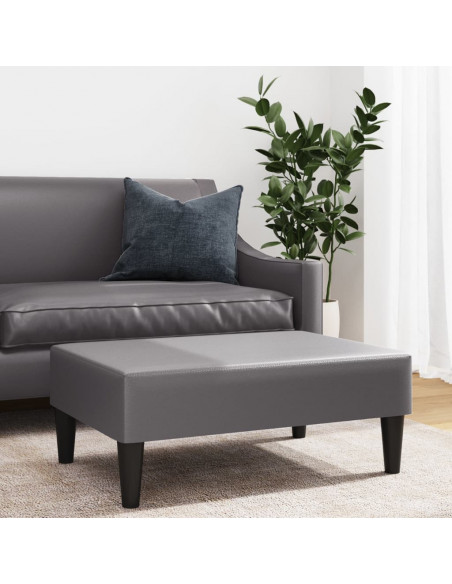 Poggiapiedi Grigio 77x55x31 cm in Similpelle