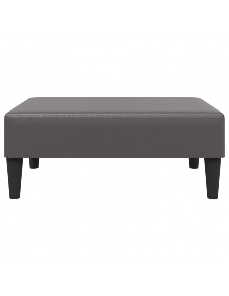 Poggiapiedi Grigio 77x55x31 cm in Similpelle