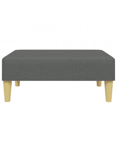 Poggiapiedi Grigio Scuro 77x55x31 cm in Tessuto