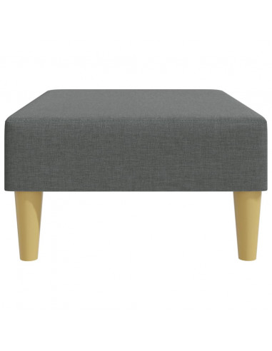 Poggiapiedi Grigio Scuro 77x55x31 cm in Tessuto