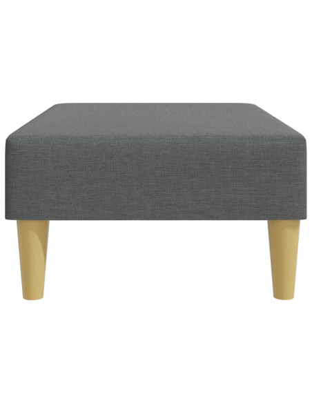 Poggiapiedi Grigio Scuro 77x55x31 cm in Tessuto