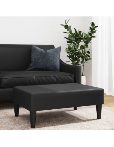 Poggiapiedi Nero 77x55x31 cm in Similpelle