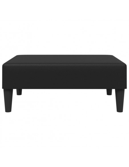 Poggiapiedi Nero 77x55x31 cm in Similpelle