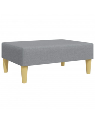 Poggiapiedi Grigio Chiaro 77x55x31 cm in Tessuto