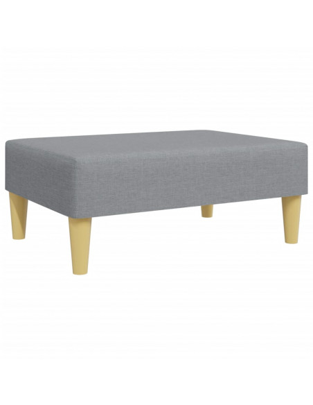 Poggiapiedi Grigio Chiaro 77x55x31 cm in Tessuto