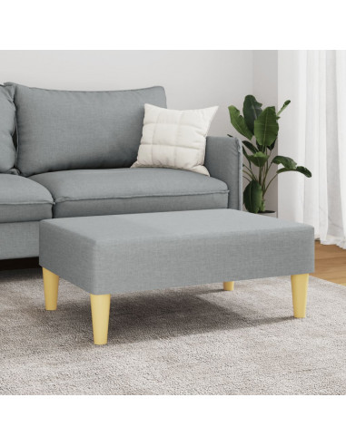 Poggiapiedi Grigio Chiaro 77x55x31 cm in Tessuto
