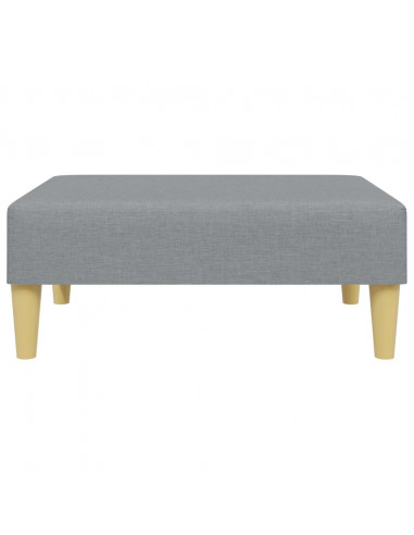 Poggiapiedi Grigio Chiaro 77x55x31 cm in Tessuto